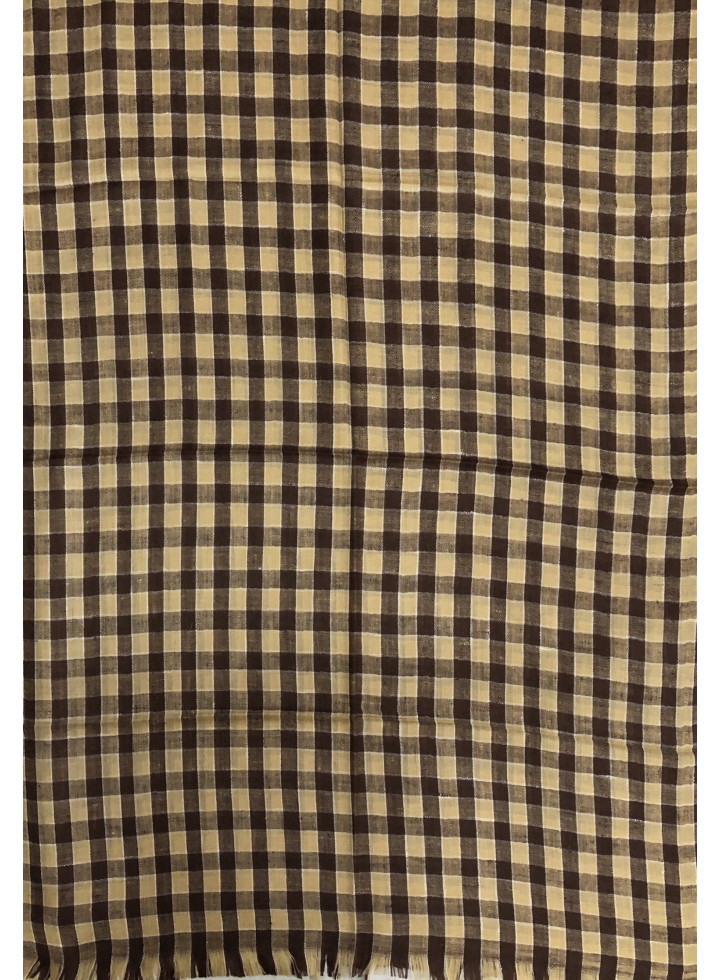 Pashmina Brown Check Outlined Stole