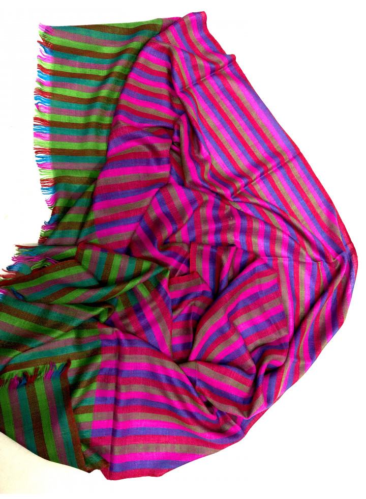 Candy Stripes Multicolor Cashmere Pashmina Stole