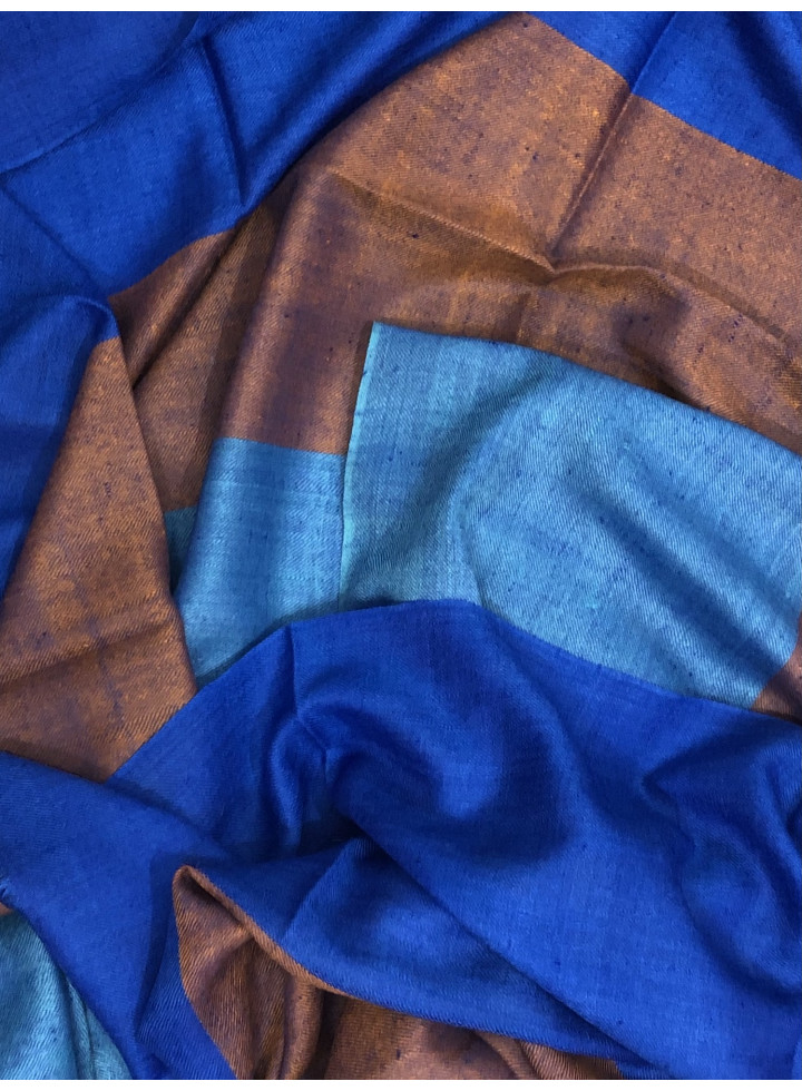Divine Tricolor Handmade Real Cashmere Pashmina Stole
