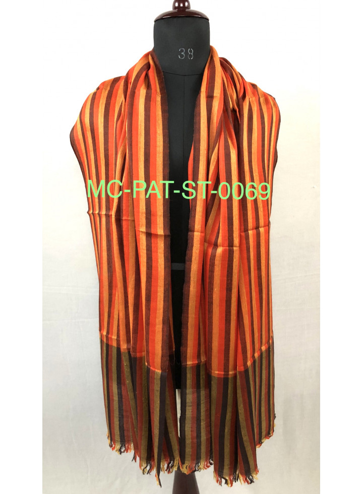 Bengal Stripes Handwoven Real Cashmere Pashmina Stole
