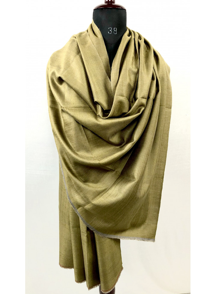 Fennel Seed And Steeple Gray Reversible Handmade Real Cashmere Pashmina Shawl